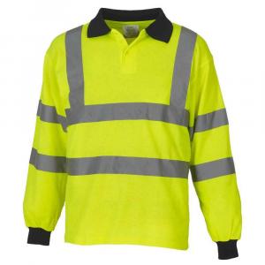 Męska Koszulka Polo Z Długim Rękawem HiVis