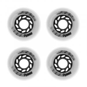 4 koła do rolek Powerslide Spinner 72mm/88a Bullet Profile Białe