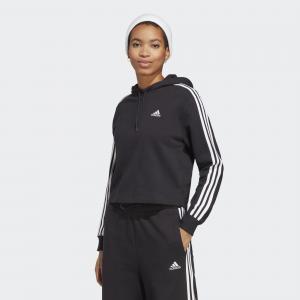 Essentials 3-Stripes French Terry Crop Hoodie