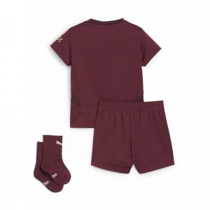 Strój Manchester City 24/25 dla małych dzieci PUMA Dark Jasper Red