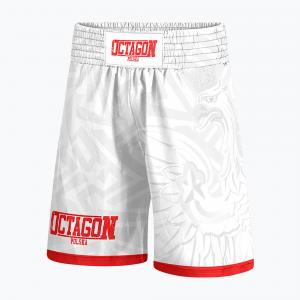 Spodenki bokserskie męskie Octagon Polska Biało Czerwony