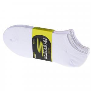 Skechers 3pk No Show Stretch Socks, męskie, skarpetki, Białe