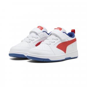 Dziecięce sneakersy PUMA Rebound V6 Lo PUMA White Fierce Red Clyde Royal Blue