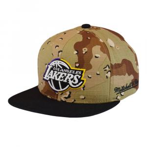 Czapka z daszkiem Mitchell & Ness NBA Los Angeles Lakers Choco Camo-LALYYPPPCAMO