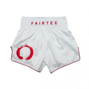 Spodenki Muay Thai ENSO Fairtex BS1918 Białe/Czerwone M
