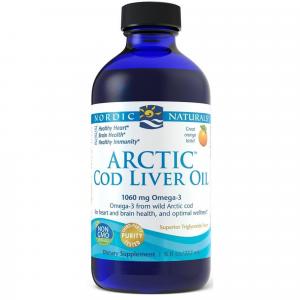 Arctic Cod Liver Tran Nordic Naturals 1050mg Omega Pomarańcza 237 ml