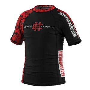 Koszulka Sportowa Dziecięca Rasguard MMA EXTREME HOBBY RED WARRIOR