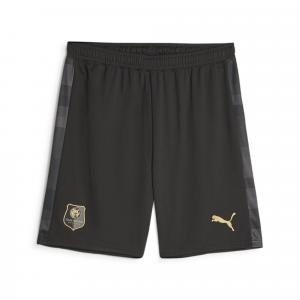 Szorty piłkarskie Stade Rennais F.C. PUMA Black Matte Gold Beige