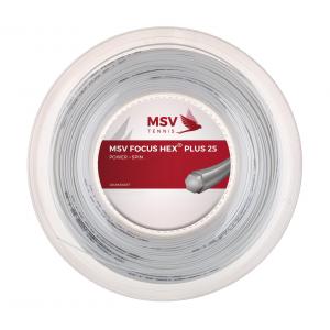 Naciąg do rakiety tenisowej MSV Focus Hex Plus 25 biały szpula 200 m. 1,2mm