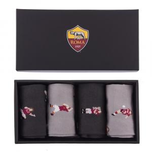 Zestaw skarpetek casual dla dorosłych - Dorosły - AS Roma - Czarny