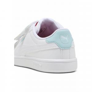 Dziecięce sneakersy PUMA Smash 3.0 Badges PUMA White Safe Lake Red Fire Blue
