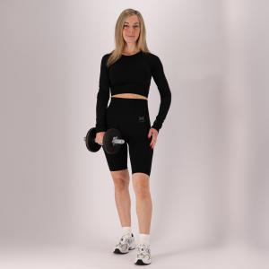 Zestaw sportowy damski Krótki top Czarny
