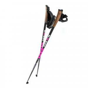 Kije do Nordic walking HAAKON Black-Pink Carbon Composite