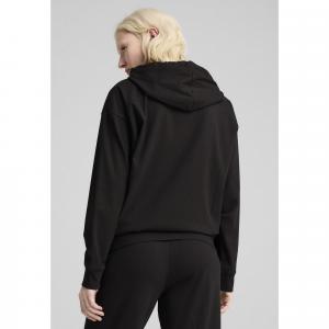 Damska wygodna prążkowana bluza z kapturem ESS ELEVATED PUMA Black