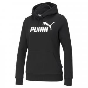 Damska bluza z kapturem z logo Essentials PUMA Black