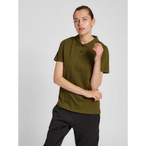 Damska elastyczna koszulka polo Hummel Red