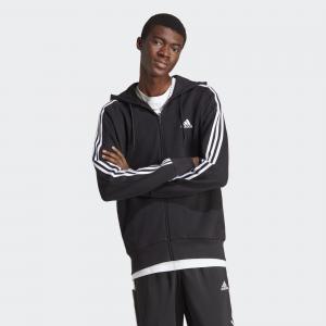 Essentials French Terry 3-Stripes Full-Zip Hoodie