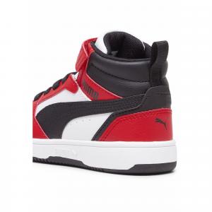 Dziecięce sneakersy Rebound V6 Mid PUMA White Black For All Time Red