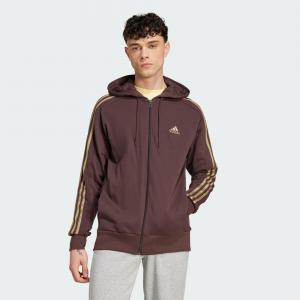 Essentials French Terry 3-Stripes Full-Zip Hoodie