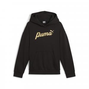 Młodzieżowa bluza z kapturem ESS+ SCRIPT PUMA Black Gold Foil