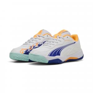 Młodzieżowe buty do padla NOVA Smash PUMA White Vivid Blue Safe Lake Heat Fire