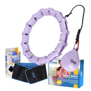 Zestaw hula hop OHA02 z wypustkami i obciążnikiem One Fitness + pas BR160