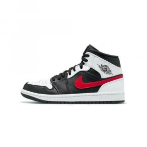 Buty do chodzenia dla dorosłych Air Jordan 1 Mid Black Chile Red White