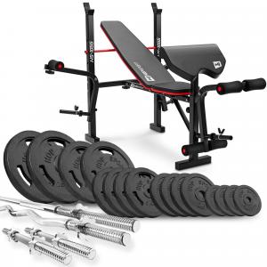 Zestaw kulturystyczny Hop-Sport Strong 106kg z ławką HS-1055
