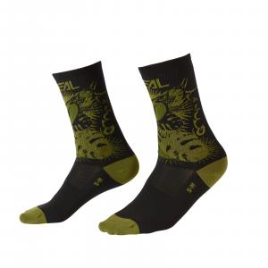 Skarpetki rowerowe O'Neal Performance Sock PLANT V.22 black/green