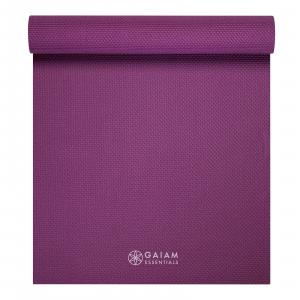 Mata do Jogi Gaiam Essentials 6 mm z paskiem fioletowa