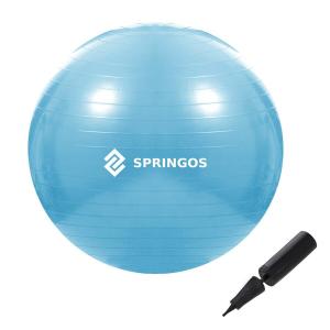 Piłka fitness gimnastyczna do ćwiczeń Springos 55 cm z pompką