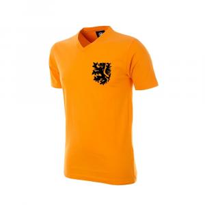 Koszulka retro dziecięca - Kołnierz V Holandia - Pomarańczowa