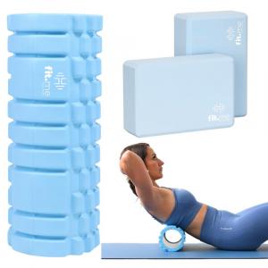 Zestaw roller z wypustkami + kostki do jogi Fit.Me