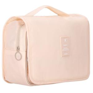 Kosmetyczka do samolotu 23x19x9,5 cm organizer podróżny rozkładany beżowy