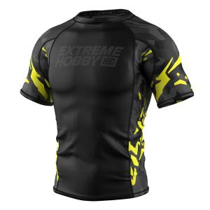 Koszulka Męska na siłownię rashguard MMA EXTREME HOBBY BLACK PANTHER