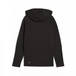 Młodzieżowa bluza z kapturem z zamkiem na całej długości EVOSTRIPE PUMA Black