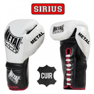 Skórzane rękawice bokserskie ze sznurowadłami Metal Boxe pro sirius