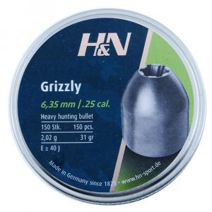 Śrut do wiatrówek Grizzly 2,02 grama kal. 6,35 mm 150 sztuk