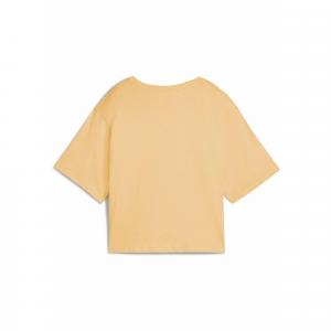Damska luźna koszulka z logo NO.1 ESS Cropped PUMA Almost Apricot Orange