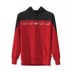 Męska bluza z kapturem Around the Block PUMA For All Time Red Black