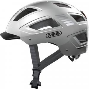 ABUS Kask rowerowy „Hyban 2.0 LED” srebrny