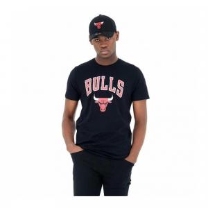 T-shirt de Ginástica 100% Algodão Team Logo Chicago Bulls Preto