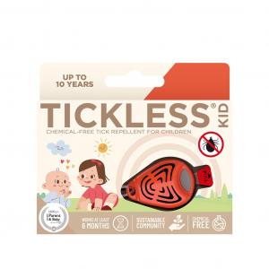 Ultradźwiękowe urządzenie na kleszcze TICKLESS Kid pomarańczowy brelok
