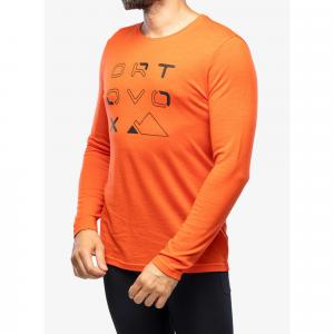 Longsleeve męski Ortovox 185 Merino Brand Outline LS