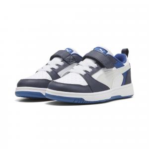 Dziecięce sneakersy PUMA Rebound V6 Lo PUMA White Feather Gray Black