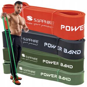 Zestaw gum Sapphire Power Band - 4 sztuki, pakiet HARD