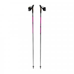 Kije nordic walking Fizan Runner czarno-różowe S22 CA06 120 cm