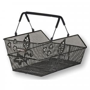 Kosz Rowerowy Cento Flower Multi 44 X 30 X 23 Cm - Czarny