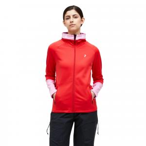 Bluza Peak Performance damska Rider Zip Hood czerwona - L
