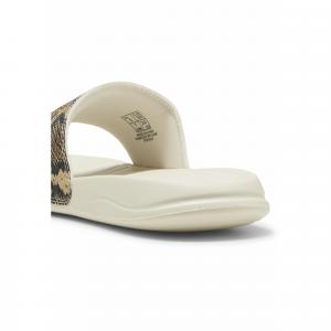 Damskie klapki Popcat 20 Snake Chic PUMA Alpine Snow Gold White